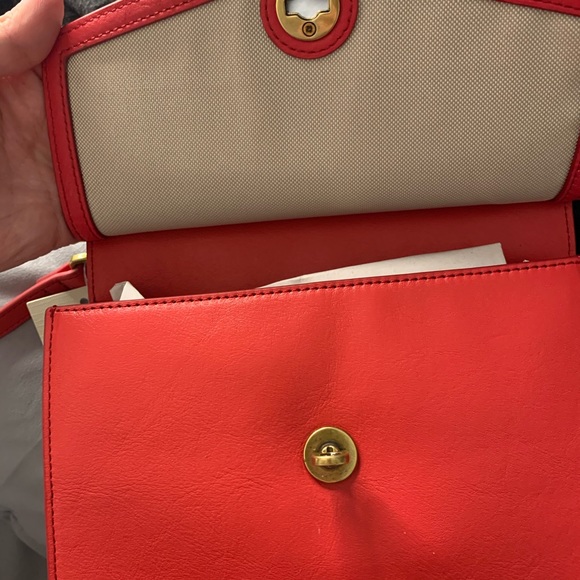 Fossil🌹Small Stevie Crossbody Brick Red - Picture 5 of 8